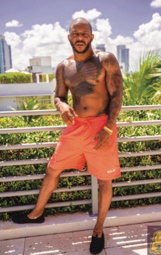 SWAY SWIM TRUNK W/EMBROIDERED LOGO